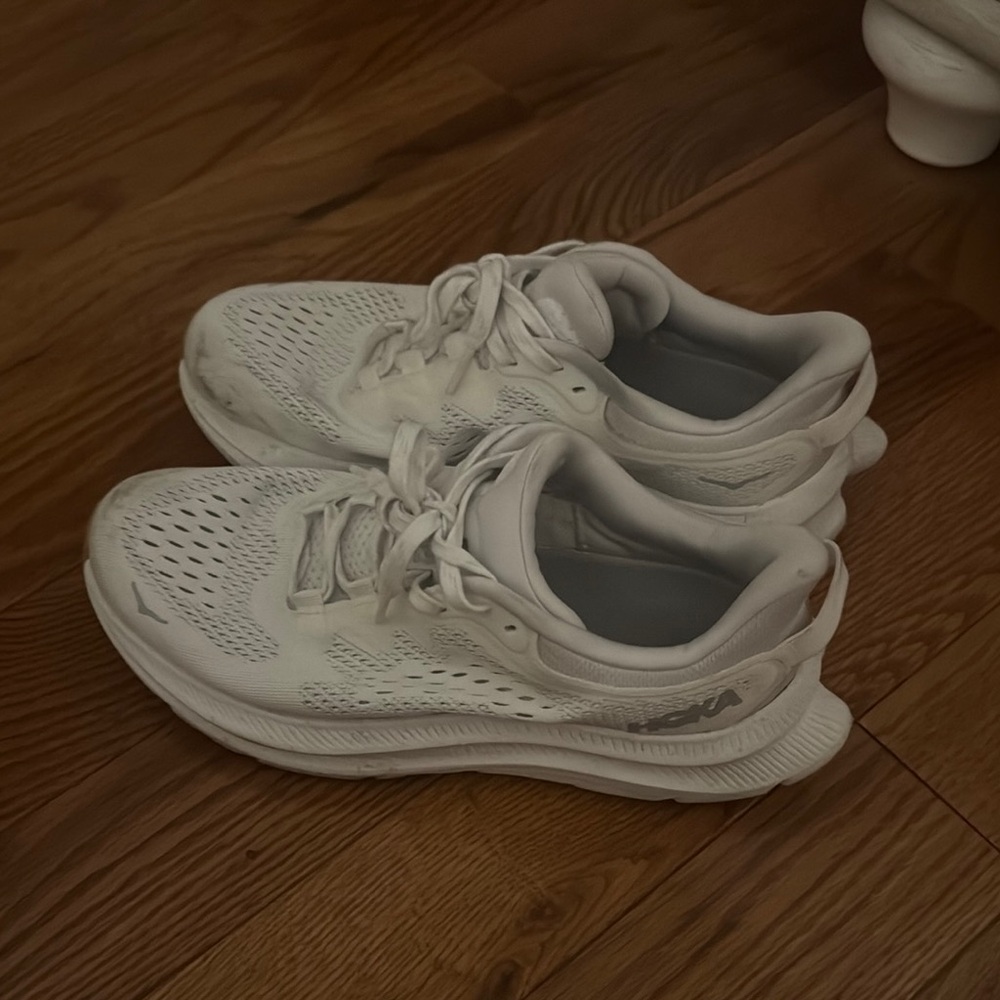 Hoka All-White Athletic Sneakers